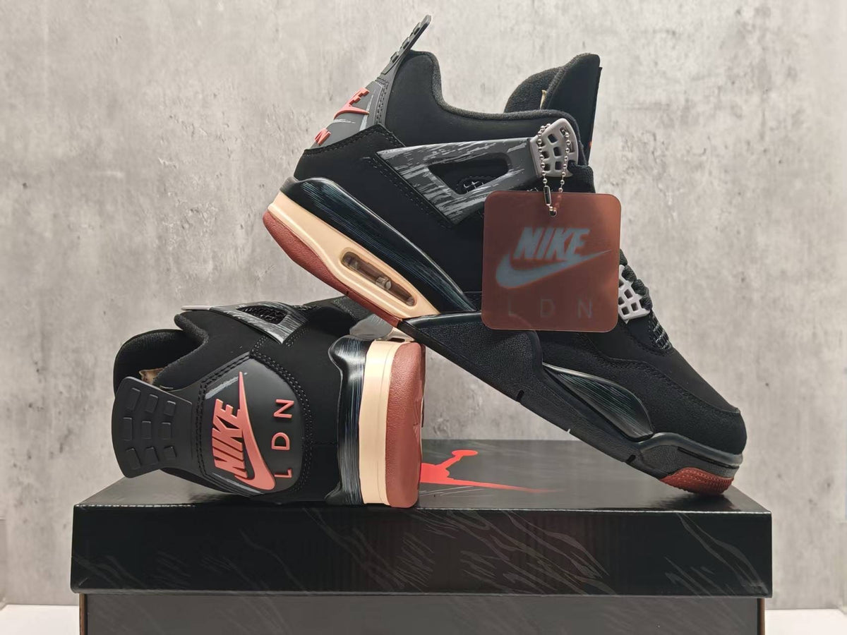 Air Jordan 4 London – Black & Grey Sneakers