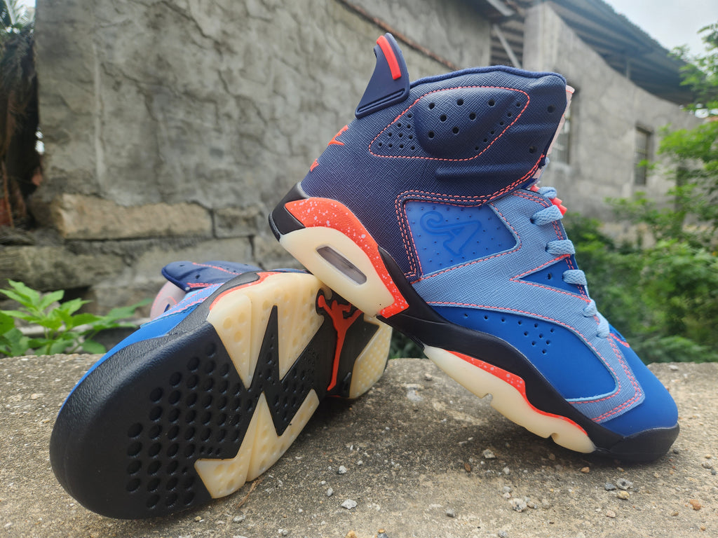 Awake NY x Air Jordan 6 “Midnight Navy” Blue & Red High-Top Sneakers