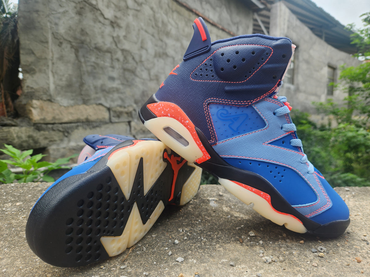Awake NY x Air Jordan 6 “Midnight Navy” Blue & Red High-Top Sneakers