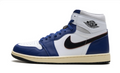 Blue & White High-Top Lace-Up Sneakers