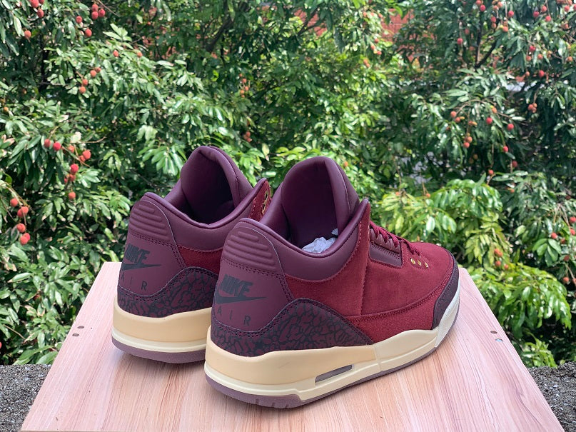 Air Jordan 3 OG Premium Bin 23 – Burgundy Sneakers