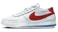 Nike White Low-Top Sneakers with Red & Blue Accents