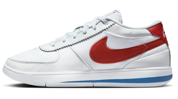 Nike White Low-Top Sneakers with Red & Blue Accents