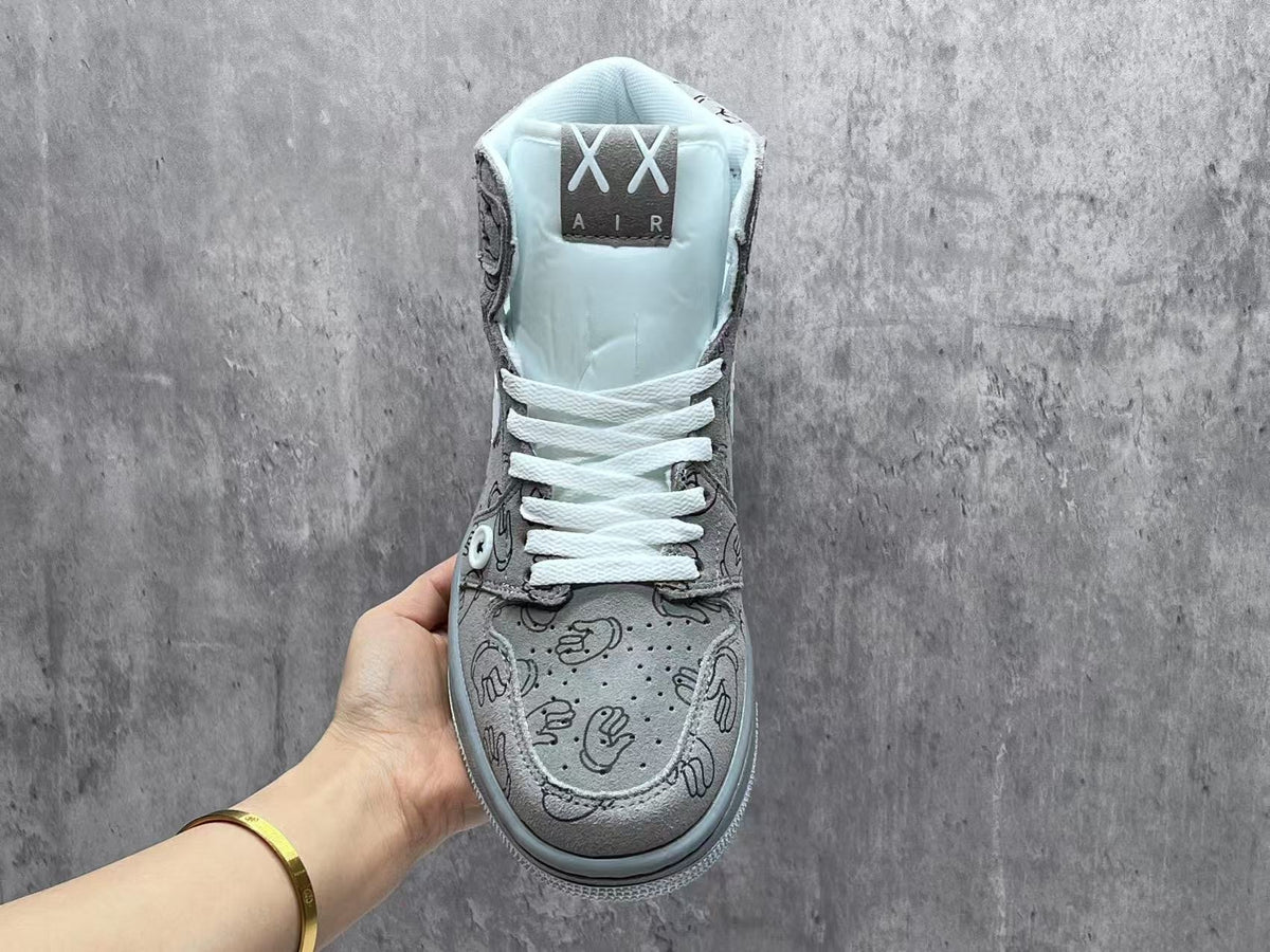 Air Jordan 1 Retro Angel – Grey Graphic High-Top Sneakers