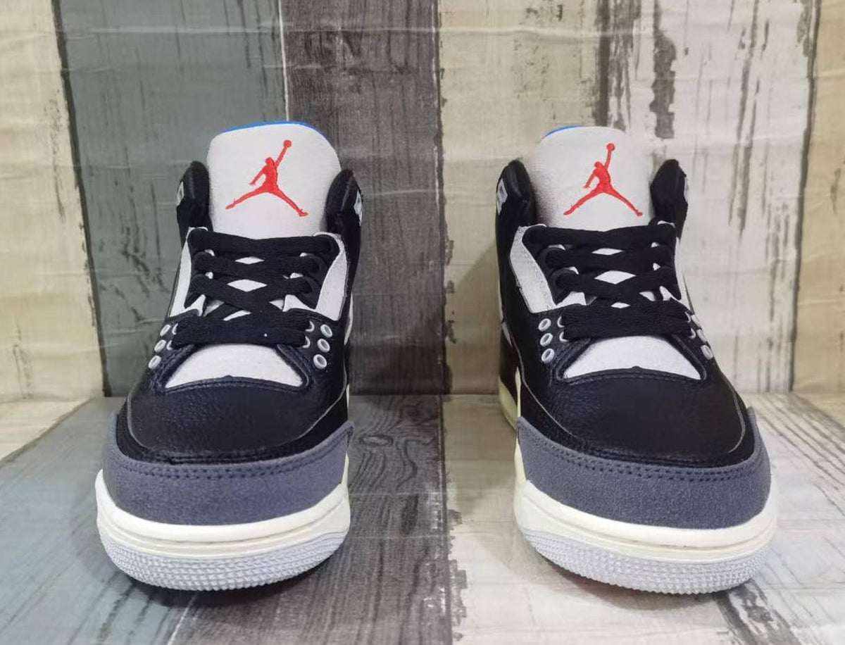 Air Jordan 3 Retro Black-Blue-Red – Men's Sneakers