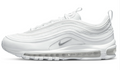 White Low-Top Sneakers with Wave-Panel Design