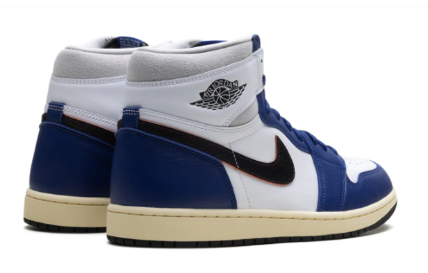 Blue & White High-Top Lace-Up Sneakers