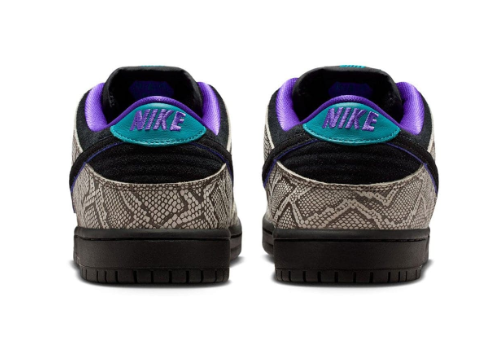 Nike SB Snake-Print Low-Top Sneakers – Black & Purple