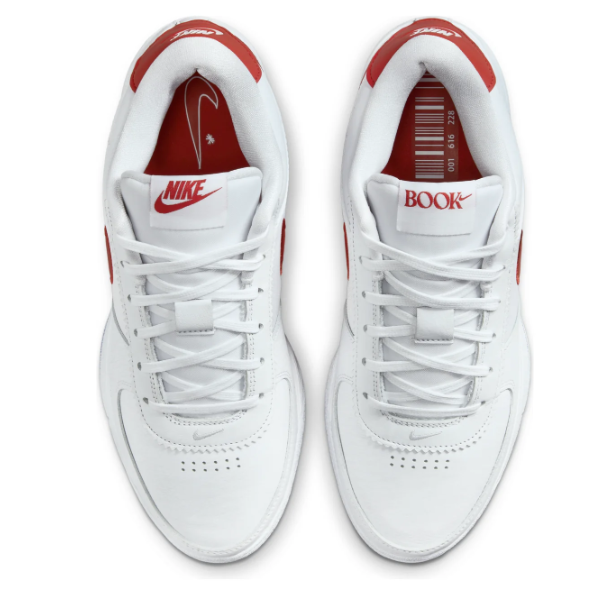 Nike White Low-Top Sneakers with Red & Blue Accents