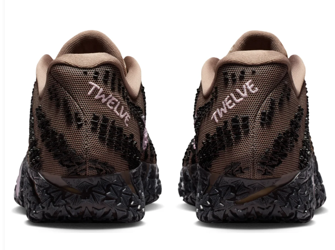 Nike Brown & Black Low-Top Sneakers with Pink Swoosh
